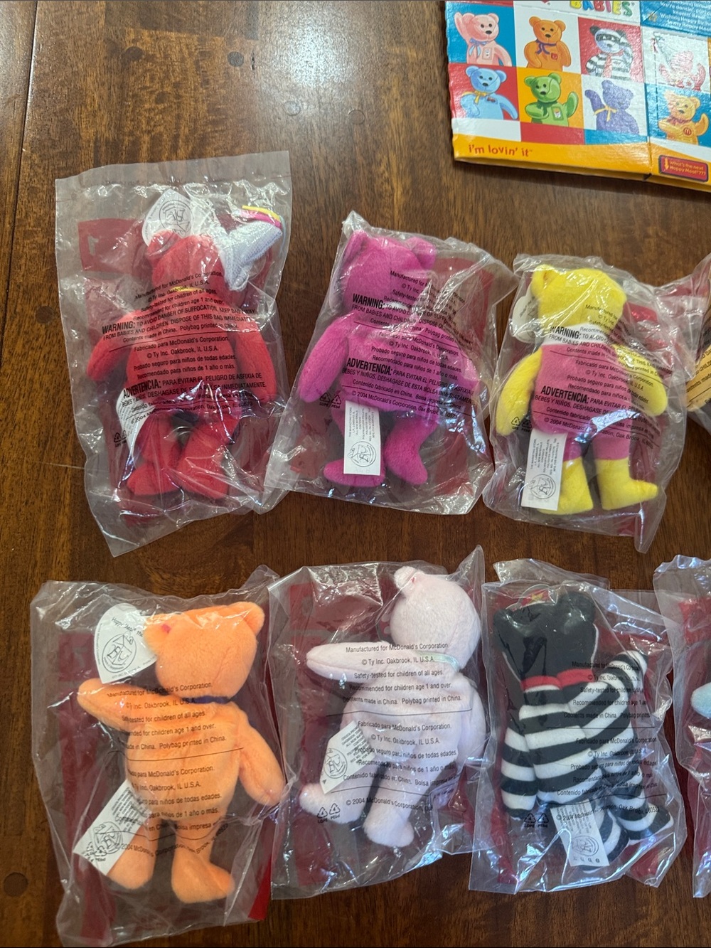 2004 New Full Set McDonalds Teenie Beanie collab with original Happy Meal Box - Picture 10 of 14